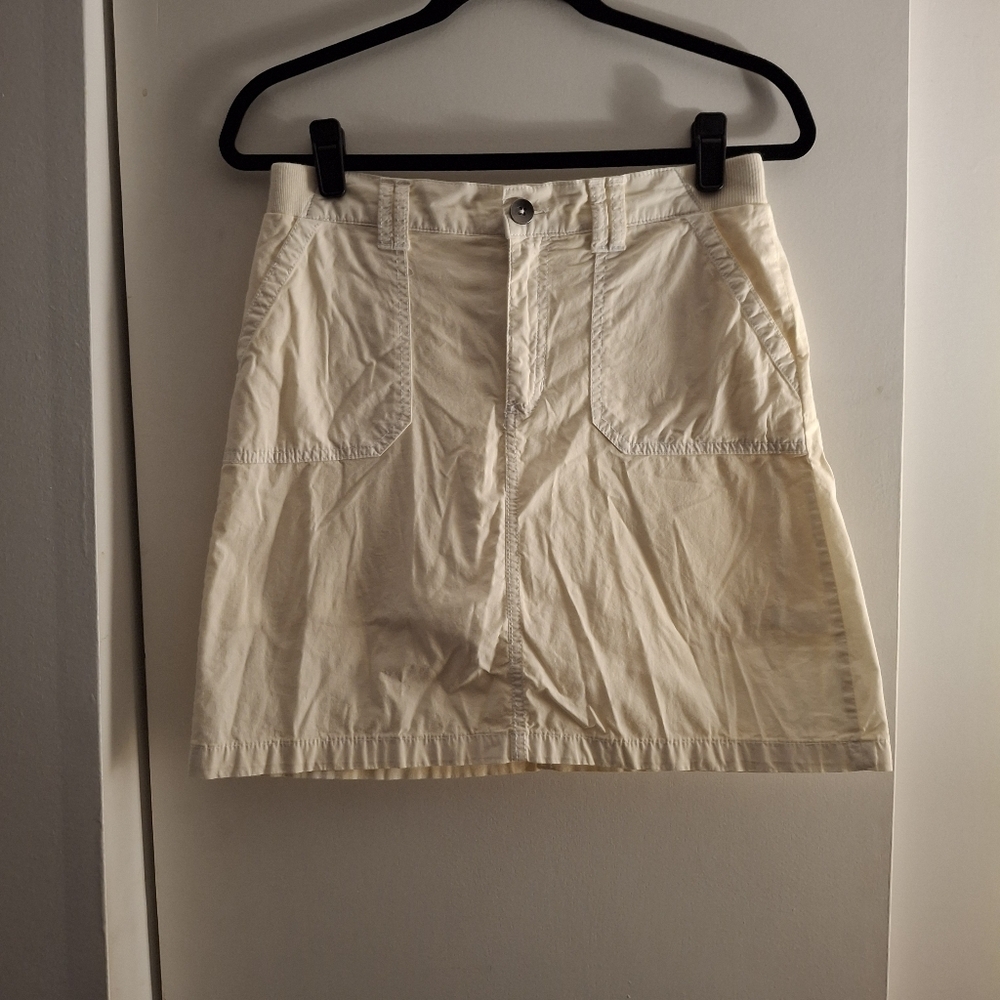 Croft & Barrow Women's  Cream Button-Front Skort